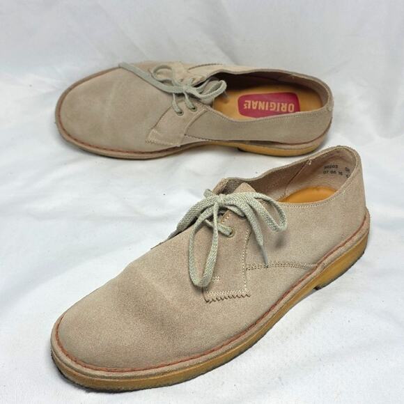 Clarks Original Desert Khan Tan Soft Leather Comfort Oxfords Men\'s Size 7 main image 16